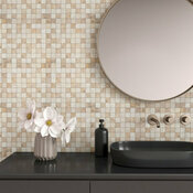 Mosaïque Travertin "Square Mix" 30,5 x 30,5 cm - Brico Dépôt