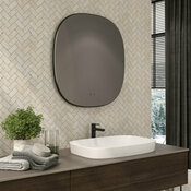 Mosaïque Travertin "Herringbone" beige 30,5 x 31 cm - Brico Dépôt