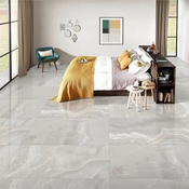 Carrelage de sol intérieur poli 60X120 cm "BYBLOX" gris clair - Cooke and Lewis - Brico Dépôt