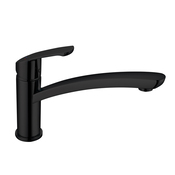 Mitigeur évier noir mat bec bas pivotant NALO - Edouard Rousseau - Brico Dépôt