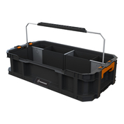 Caisse à outils  "Caddy" plastique noir 30x54,2x13,8 cm avec 3 séparateurs réglables - MAGNUSSON - Brico Dépôt