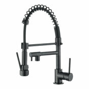 Mitigeur douchette cuisine LARENTIA mat noir effet graphite, rotation 360°, hauteur 40 cm - Brico Dépôt