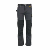 Pantalon de travail slim ALLMAN gris et noir, tissu extensible, 6 poches, poches genouillères, taille 46 - Brico Dépôt