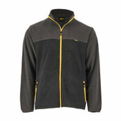 Veste polaire CAZE noire/grise en polyester, col cheminée, 2 poches zippées, taille S - Brico Dépôt