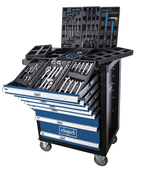 Servante équipée 71 pièces, outils complets pour tous travaux, taille adaptée - Scheppach - Brico Dépôt