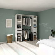 Kit dressing blanc double colonnes - H. 200 x L. 180 x P. 40 cm - Brico Dépôt