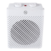 Chauffage soufflant mobile compact thermostat réglable et poignée 2000W blanc - Brico Dépôt