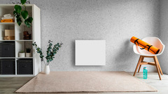 Radiateur céramique ETNA 1000 W blanc thermostat électronique - H.45 x L 55 x P 11,5 cm - Brico Dépôt