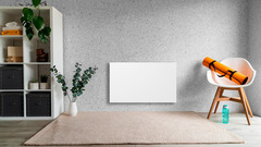 Radiateur céramique ETNA 1500 W blanc thermostat électronique - H.45xL.75xP.11,5 cm - Brico Dépôt