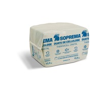 Ouate de cellulose isolant thermique et acoustique THERMACELL CRISTAL 12,5 kg - Soprema - Brico Dépôt