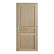 Bloc porte intérieur 3 panneaux effet chêne naturel 83 cm poussant gauche ORDESA - GEOM - Brico Dépôt
