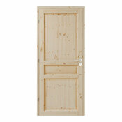 Bloc porte intérieur 3 panneaux effet pin 73 cm poussant droit ORDESA - Brico Dépôt