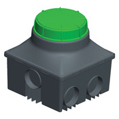 Regard de visite bouclage répartition ht 420 gris et vert 40 cm x 40 cm x 40 cm - Brico Dépôt