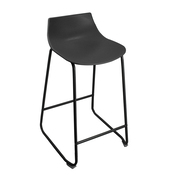 Tabouret de bar KUMO noir assise polypropylène structure acier 48x51x84 cm - Brico Dépôt