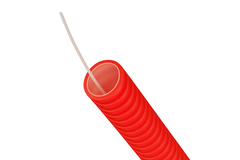 Gaine TPC annelée D. 40 - 25 ML rouge pour protection électrique enterrée - Brico Dépôt