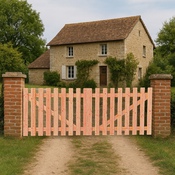 Portail bois Douglas en kit - L. 3 x H. 1,25 m - Brico Dépôt