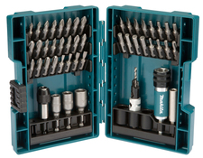 Coffret d'embouts de vissage 47 pcs - embouts, porte embout, douilles et fraise - Makita - Brico Dépôt