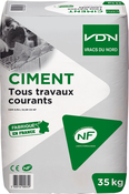 Ciment gris tous travaux courants NF, CEM II, 32,5 - sac de 35 kg - Brico Dépôt