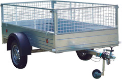 Remorque de 2,91m + rehausse+ antivol - 500 kg acier galvanisé 291 x 159 cm - Brico Dépôt