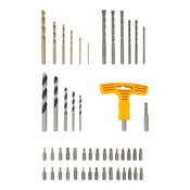 Coffret 49 pcs forets carbure de tungstène avec porte-embout - Titan - Brico Dépôt