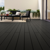 Lame composite de terrasse NEVA anthracite - 220 x 14,5 cm - Marque BLOOMA - Brico Dépôt