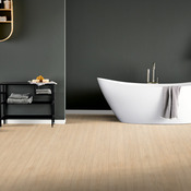 Sol stratifié à clipser AC5 Ep.8 mm beige effet bois ECANAT - L.129,2 x l.19,3 cm - Brico Dépôt