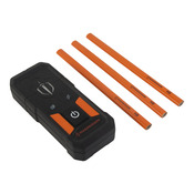 Détecteur mural noir et orange + 3 crayons NB 17,5 cm - MAGNUSSON - Brico Dépôt