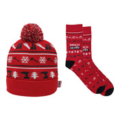 Ensemble bonnet et chaussettes de noel rouge, taille 41-45 - Brico Dépôt