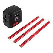 Lot niveau laser fixe auto-nivelant + 3 crayons de menuiserie HB 17,5 cm - Forge steel - Brico Dépôt