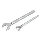 Clé de serrage 2 en 1 en acier argent - 25,5 x 4,4 x 14,3 cm - Forge steel - Brico Dépôt