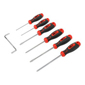 Lot de 7 tournevis acier cruciformes, plats et asymétriques - Forge steel - Brico Dépôt