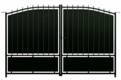 Portail métal plein battant noir HORIZON - 192 x 300 cm - Brico Dépôt