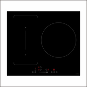 Plaque induction 6600W noir, 3 zones flexibles - L.59 x P.52 x H.5,6 cm - Cooke and Lewis - Brico Dépôt