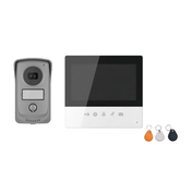 Visiophone couleur filaire 2 fils 7 pouces blanc, vision noctune - Optex - Brico Dépôt