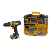 Perceuse visseuse à percussion sans fil 18V + 74 accessoires - Titan - Brico Dépôt