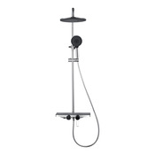 Colonne de douche mécanique noire 124 cm KAROL - Brico Dépôt