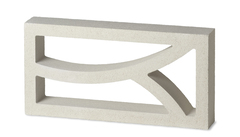 Claustra CORFOU en béton blanc 20 x 40 x 5 cm finition sablée - Brico Dépôt