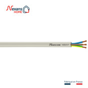 Câble électrique flexible H05VVF 3G1,5mm² blanc - 50 m - Nexans - Brico Dépôt