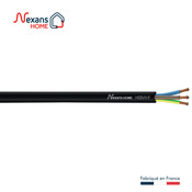 Câble électrique flexible H05VVF 3G1,5mm² noir - 10 m - Nexans - Brico Dépôt