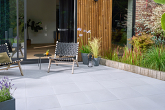 Dalle SABLINE grise béton moulé - 50 x 50 cm - Brico Dépôt