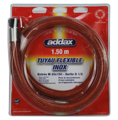 Tuyau de gaz Butane Propane inox sans date de remplacement L. 1,5 m - Addax - Brico Dépôt