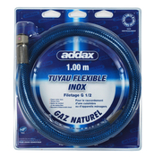 Tuyau de gaz tressé inox sans date de remplacement - L. 1 m - Addax - Brico Dépôt
