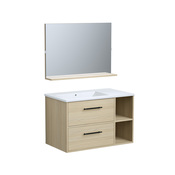 Ensemble meuble salle de bain + vasque + mirroir ARTY L.80 - Brico Dépôt