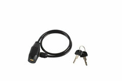 Câble antivol 60 cm acier torsadé revêtement pvc noir serrure à clé - Brico Dépôt