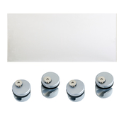 Panneau acrylique transparent 94x64 cm et 4 supports aluminium gris pour rampe Jorun - GEOM - Brico Dépôt