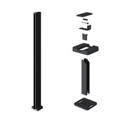 Poteau de clôture intermédiaire aluminium gris foncé NEVA H.95 cm - Marque BLOOMA - Brico Dépôt