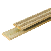 Lame de terrasse pin classe 4 vert THERAO 420 x 14,5 x 2,7 cm - Marque BLOOMA - Brico Dépôt