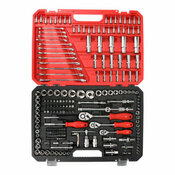 Coffret à douilles 216 pièces 1/4" 3/8" 1/2" 72 dents - Forge steel - Brico Dépôt