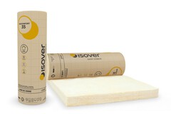 Rouleau laine de verre kraft 220 mm combles aménagés 35 R: 6,25 - 2,8 x 1,2 m - Isover - Brico Dépôt