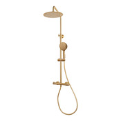 Colonne de douche mural thermostatique or brossé 110 x 26 x 46 cm - Cooke and Lewis - Brico Dépôt